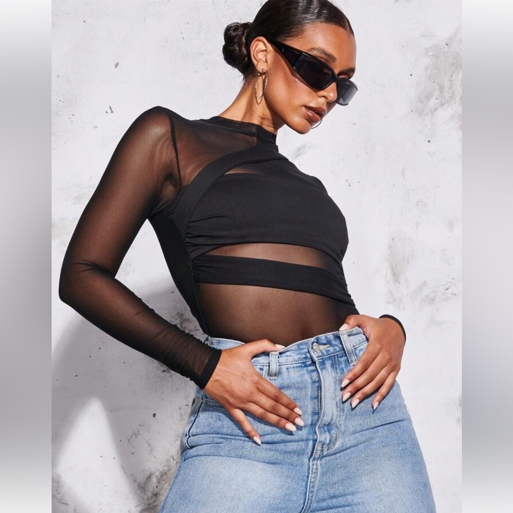 Mesh Long Sleeve Bodysuit